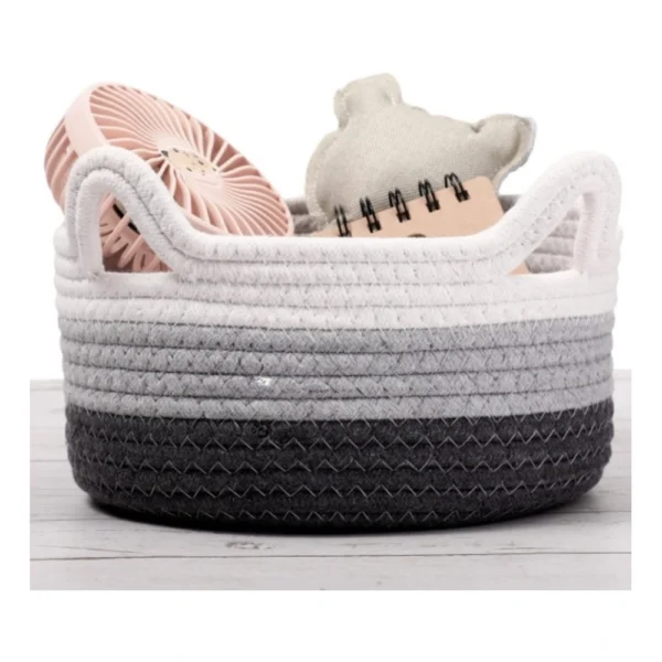 Generic Cotton Cat Basket Inch Pack of 1 Storage Basket For Clothes (Multicolor)