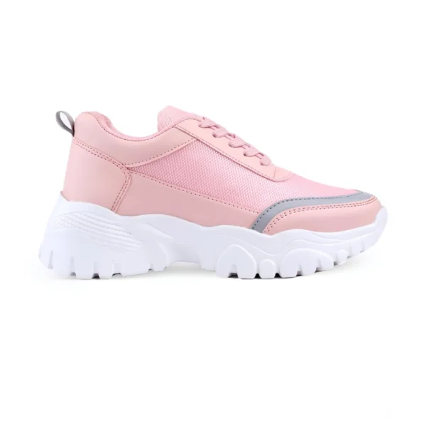 Generic Women's Casual Mesh Printed Lace-Ups Shoes (Pink) - Image 3