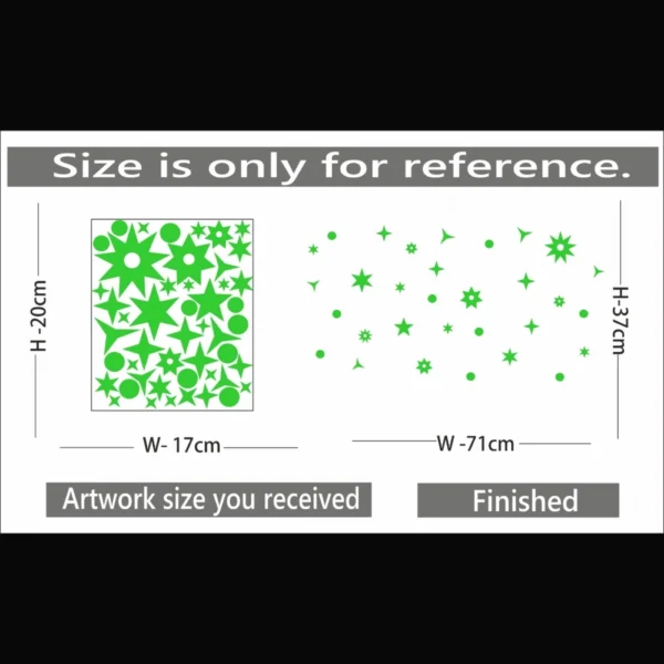 Generic Green Galaxy Of Stars Radium Wall Sticker - Image 2