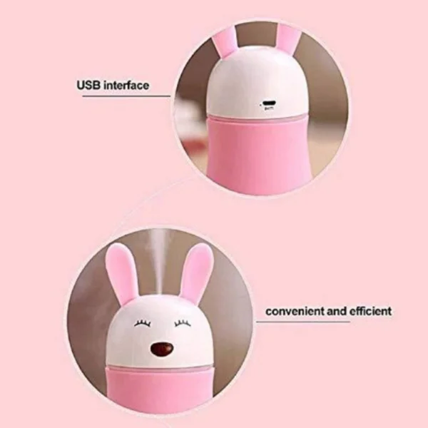 Generic Lovely Rabbit Air Humidifier Usb Aroma Diffuse With Led Lamp - Image 3
