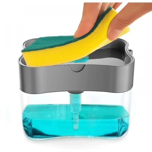 Generic Soap Dispenser 2 In 1 Sink Dishwasher Liquid Holder (Color: Assorted) - Image 4