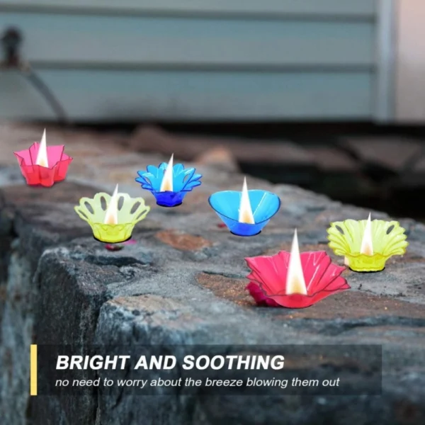Generic Pack Of 3_(12 Pieces Set)_Multi Shape Plastic Candle Cup (Color: Assorted) - Image 2