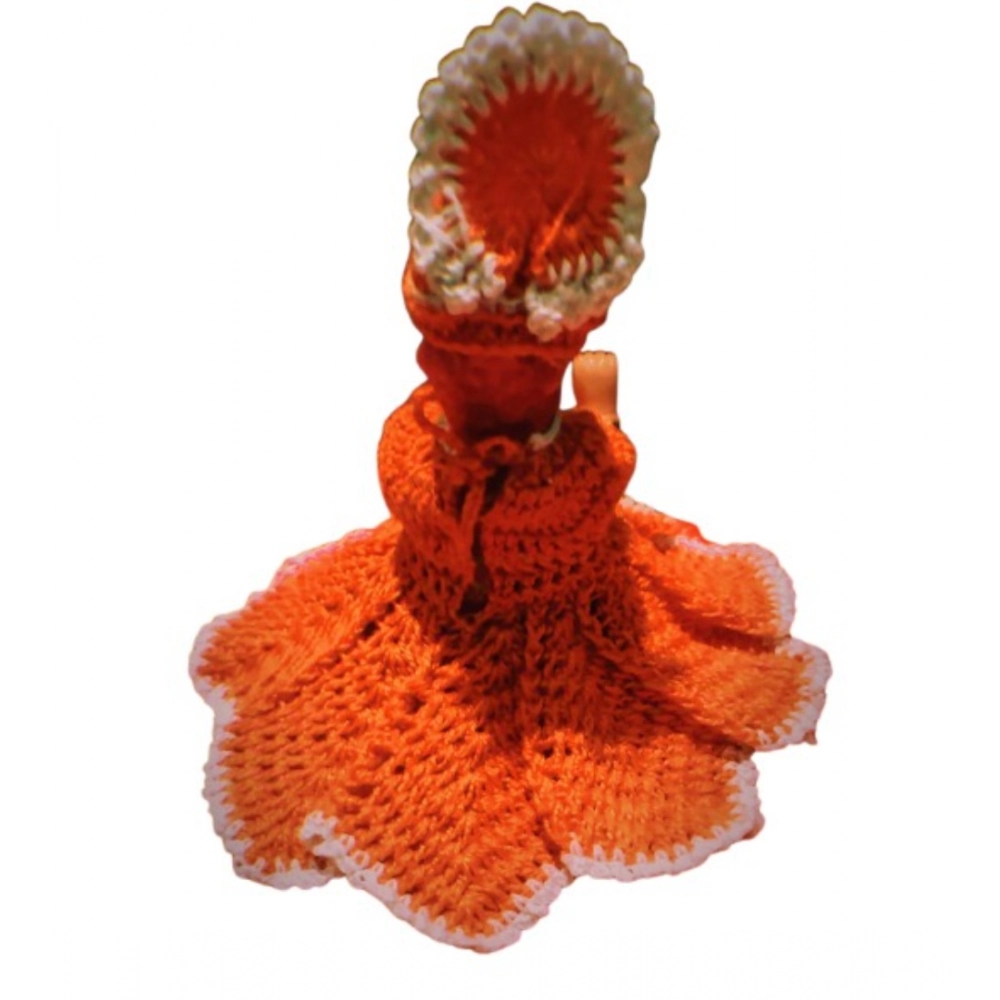 Generic Laddu Gopal Tharad Dress Size: 0 To 6 (Orange) - Image 3