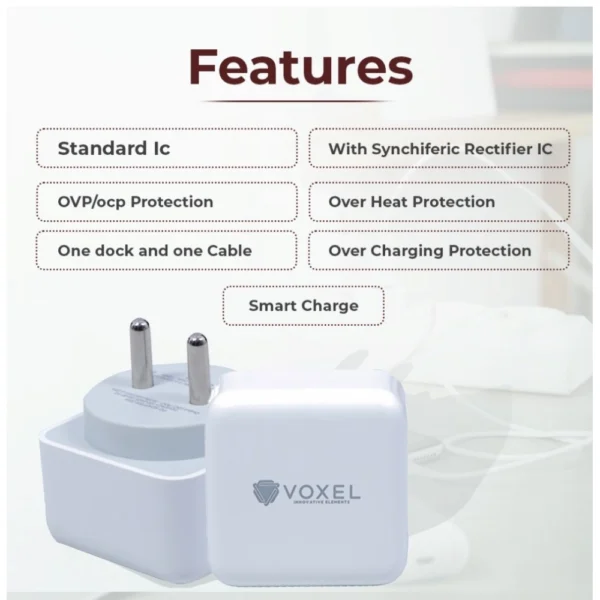 Generic VOXEL 25 Watt ' C ' Port PD Charger AB Plastic (White) - Image 2