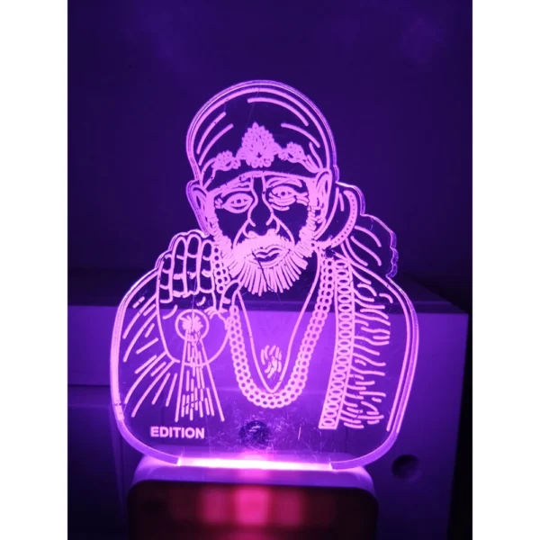 Generic Shridi Sai Baba AC Adapter Night Lamp - Image 3