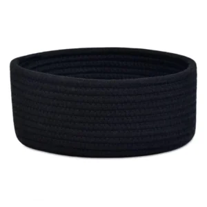 Generic Cotton 8x3 Inch Round 1 Pcs Bedside Organizer (Black)