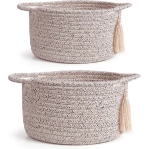 Generic Cotton 8x4 Inch Round 2 Set Kidi With Jhalar Bedside Organizer (Kidi)