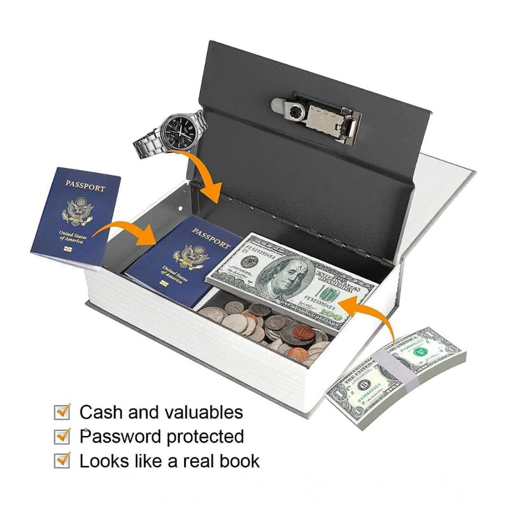 Generic Secret Book Safe with Number Locker (Gray) - Image 4