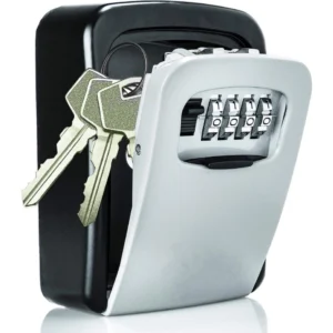 Generic Wall-Mounted ABS Plastic Key Lock Box (Grey-Black )