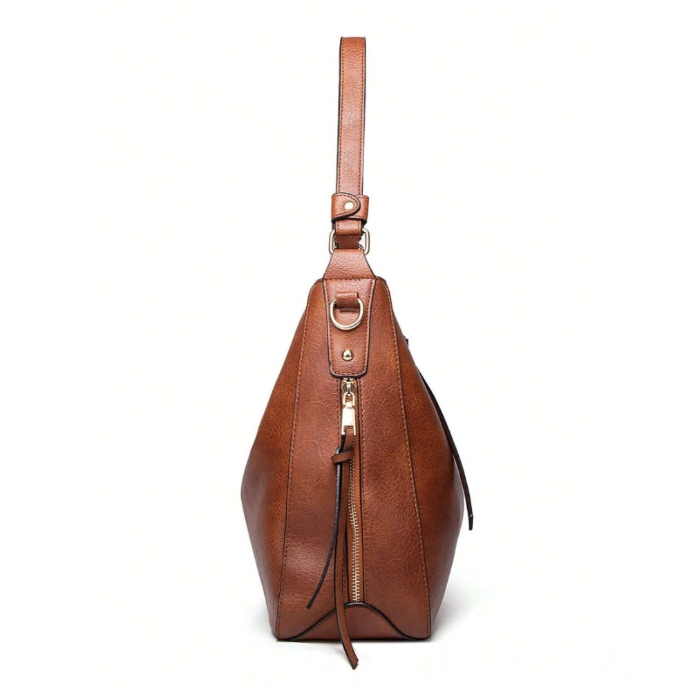 Generic Women's PU Leather Zipper Handbag - Image 4