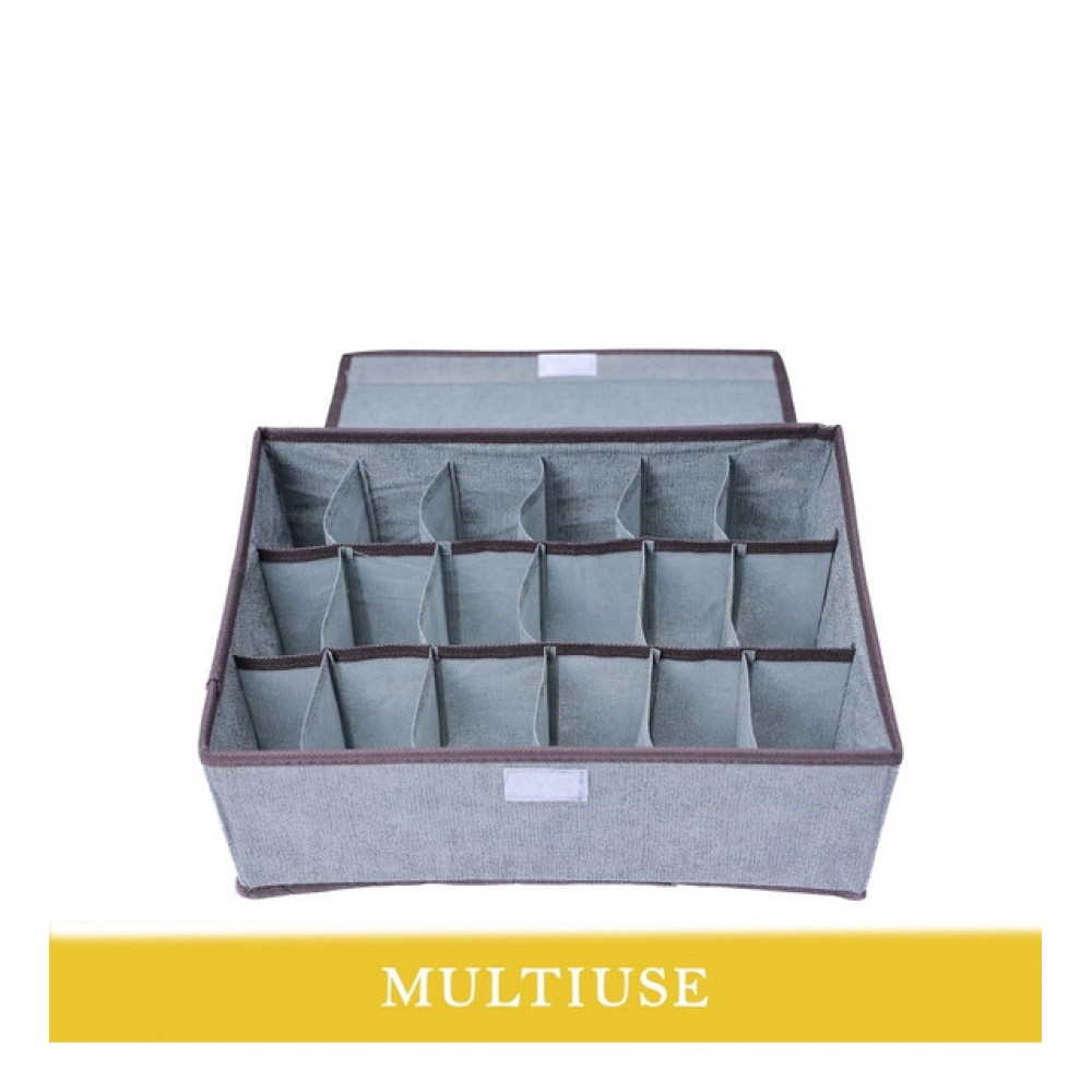 Generic Polypropylene 3 Divider Storage Box (Multicolor) - Image 3