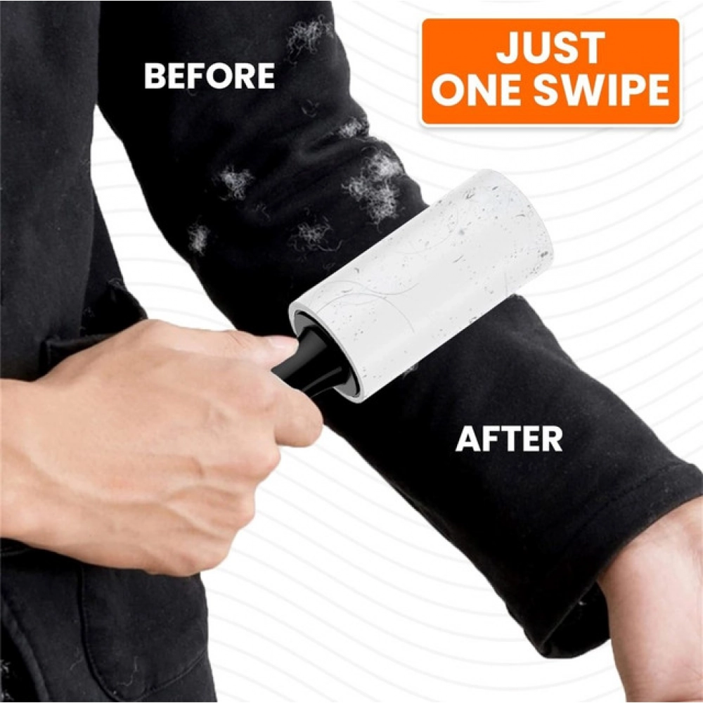 Generic Pet Hair Remover 1 Handle And Refill Totally 60 Sheets (White) - Image 3