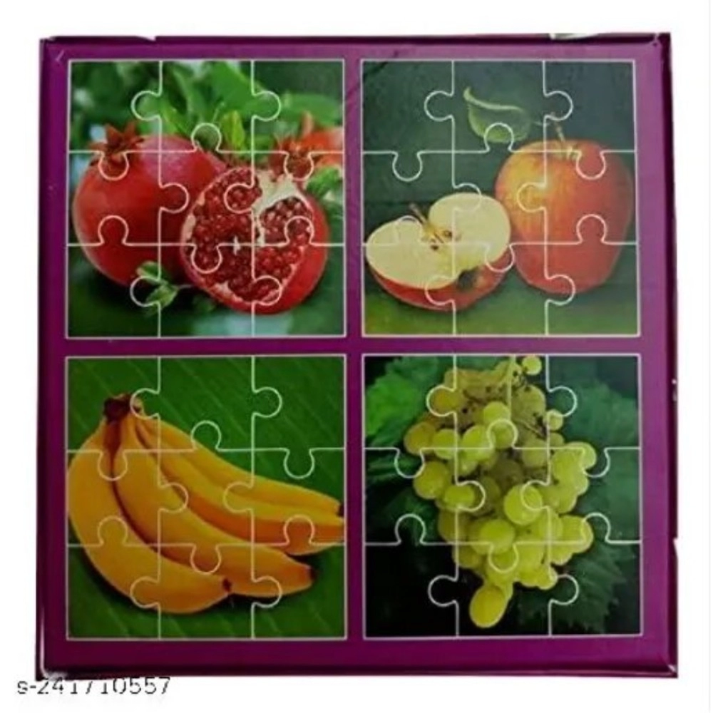 4_Pcs Set Fruits Puzzle | Cardboard | Educational Toys | 4+ Years - Image 4