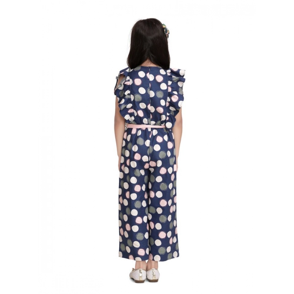 Generic Girl's Rayon Polka Flutter Jumpsuit (Multicolor) - Image 4