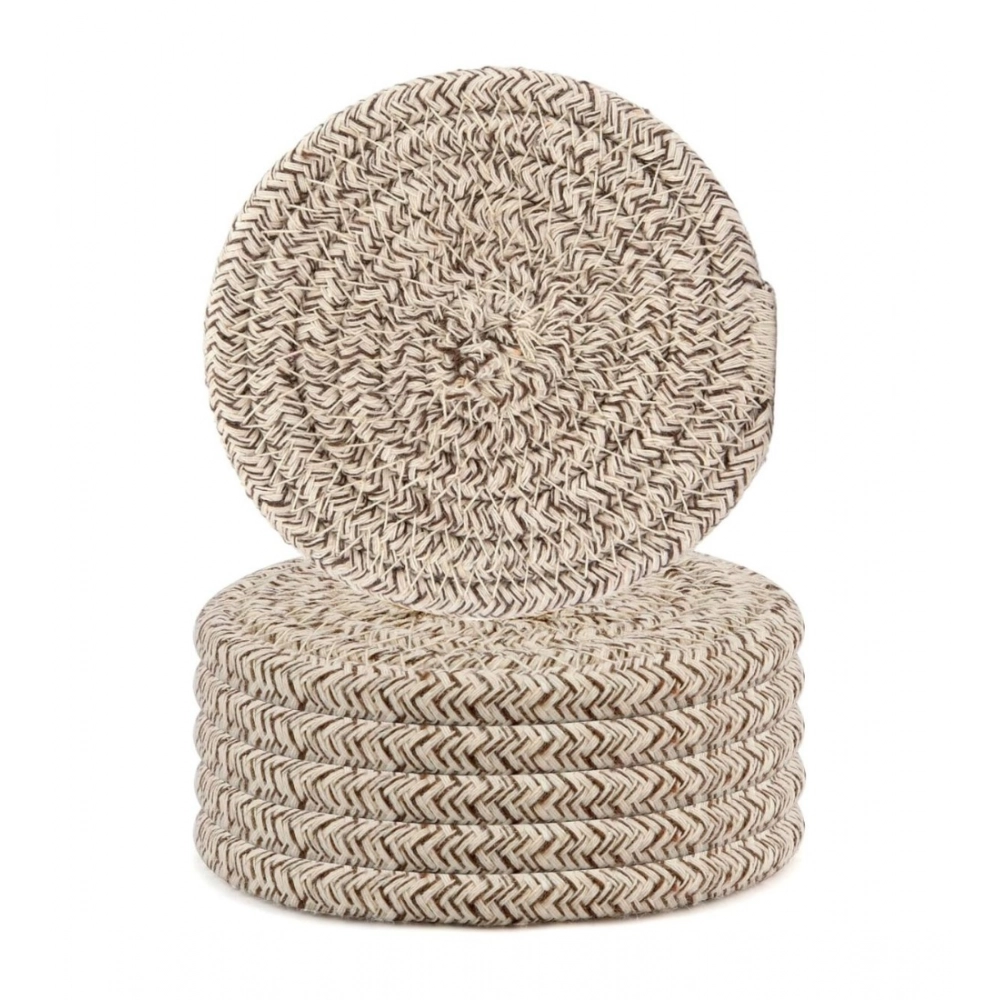 Generic Cotton Rope Drink Coasters 6 Pcs Set (Mix) - Image 3