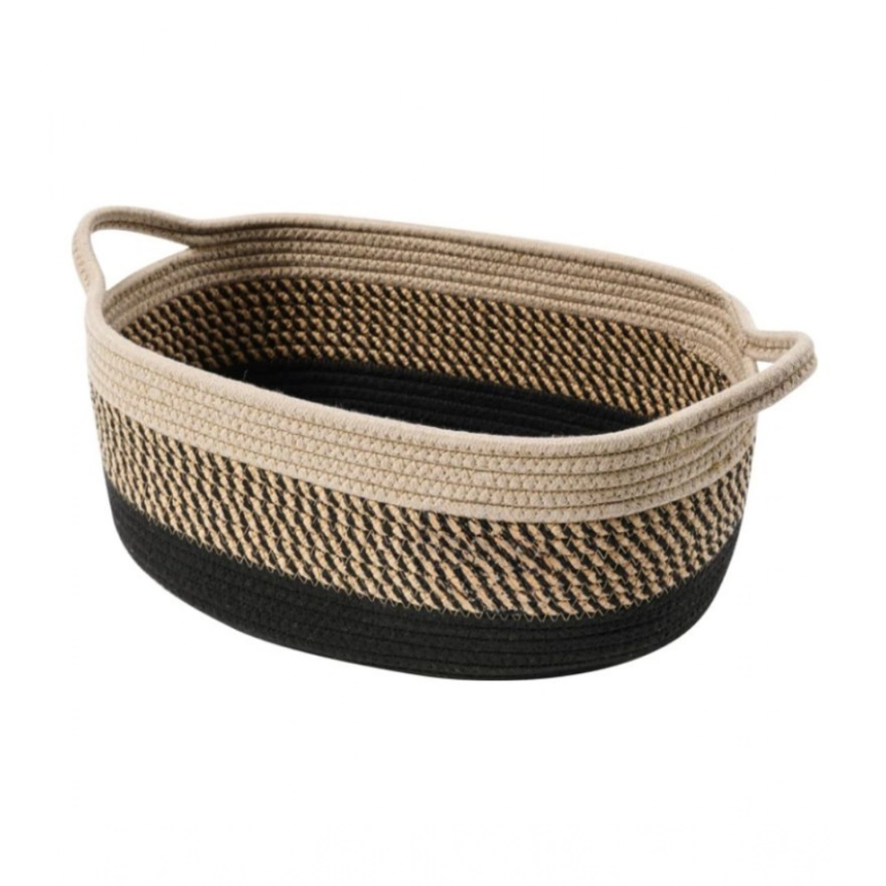 Generic Cotton Pack Of_1 Baby Basket 15x6 Inch Storage Basket For Clothes (Brown) - Image 3