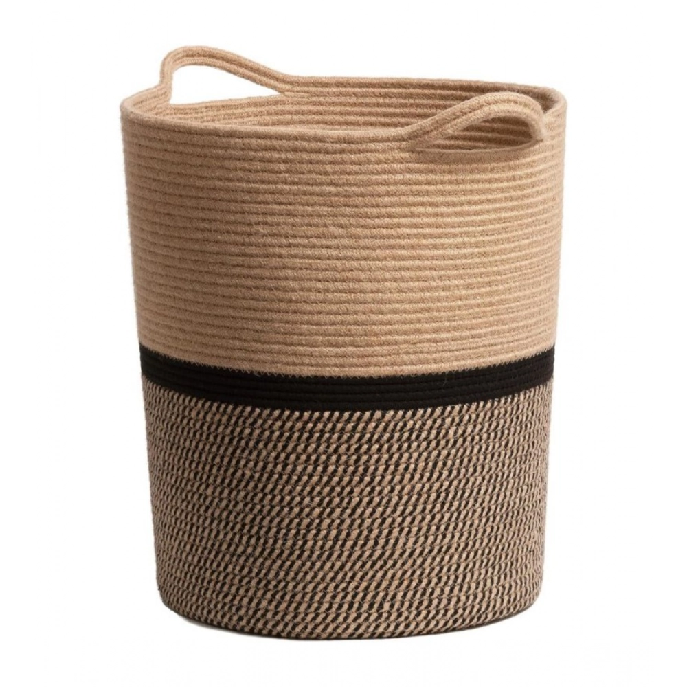 Generic Cotton Pack Of_1 12x14 Inch Laundry Storage Basket For Clothes (Multicolor) - Image 3