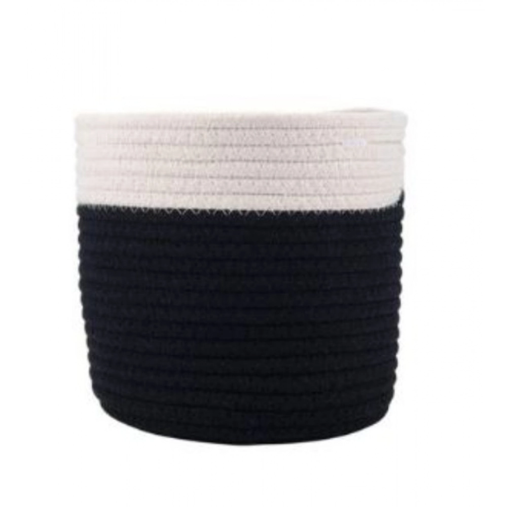 Generic Cotton Flower Pot With Out Lid (White-Black) - Image 3
