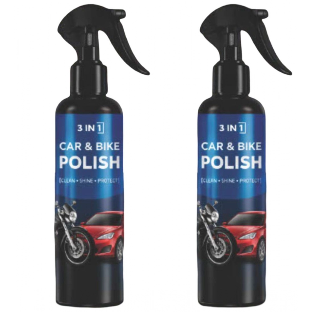 Generic Pack of 2 3-in-1 Car and Bike Polish Spray Bottles 100 ML - Image 3